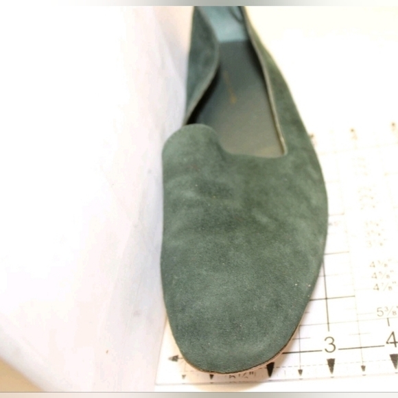 Mansur Gavriel Womens 6.5 36.5 Green Suede Low Heeled Loafers Italy Made Shoes - Picture 14 of 16